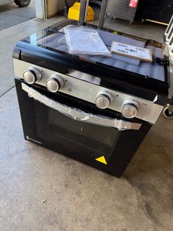 InVision 400-2230 21" RV LP Propane Range Oven 3 Burner Black