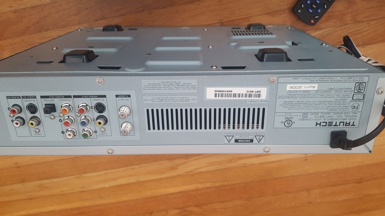 Trutech DVD recorder & vcr combo DRTS810 for Sale in San Francisco, CA