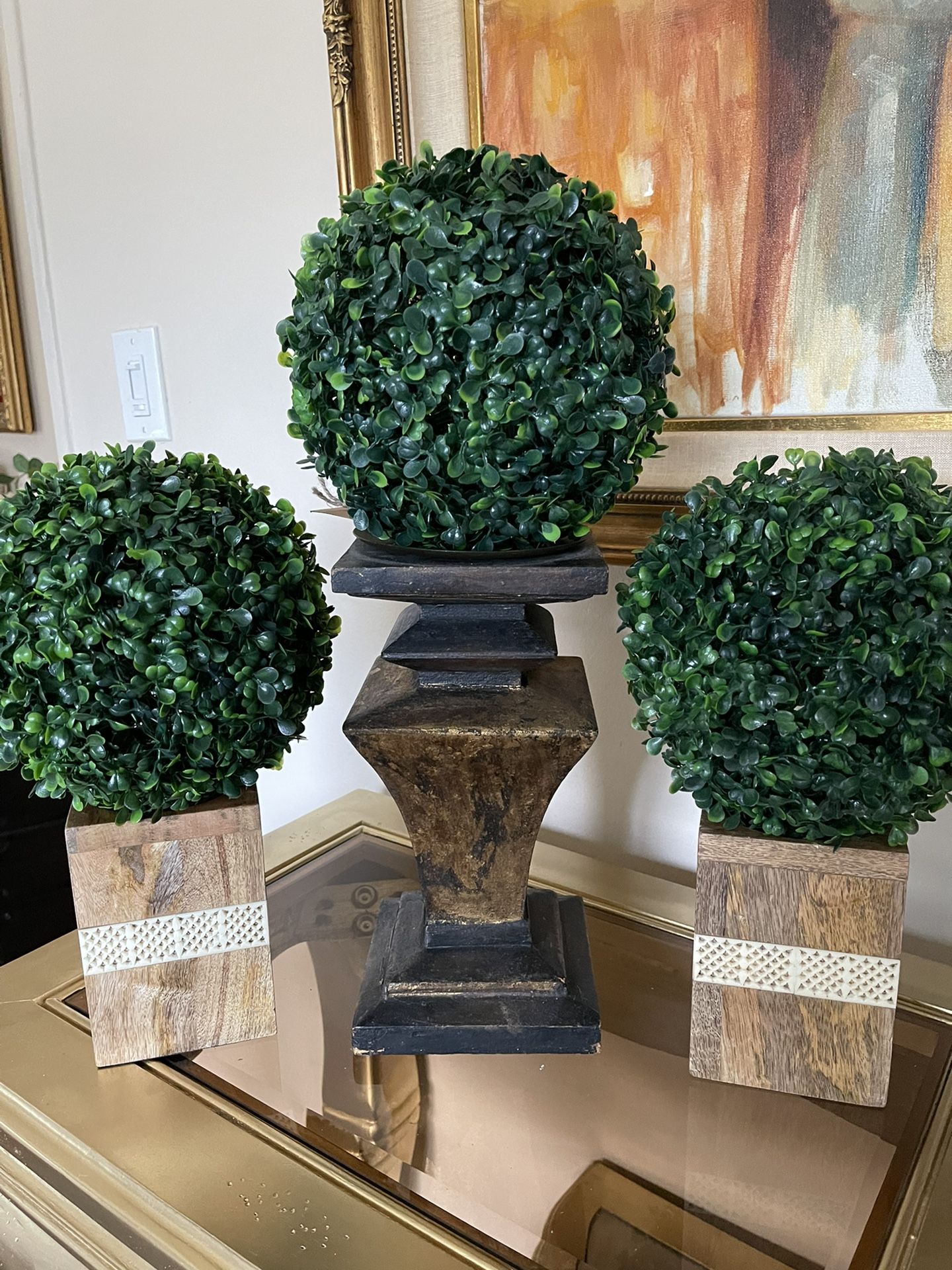 Very Beautiful artificial plants for all three pieces