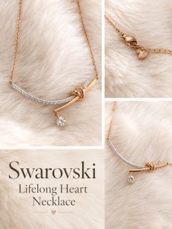 Rose Gold Swarovski Lifelong Heart Necklace