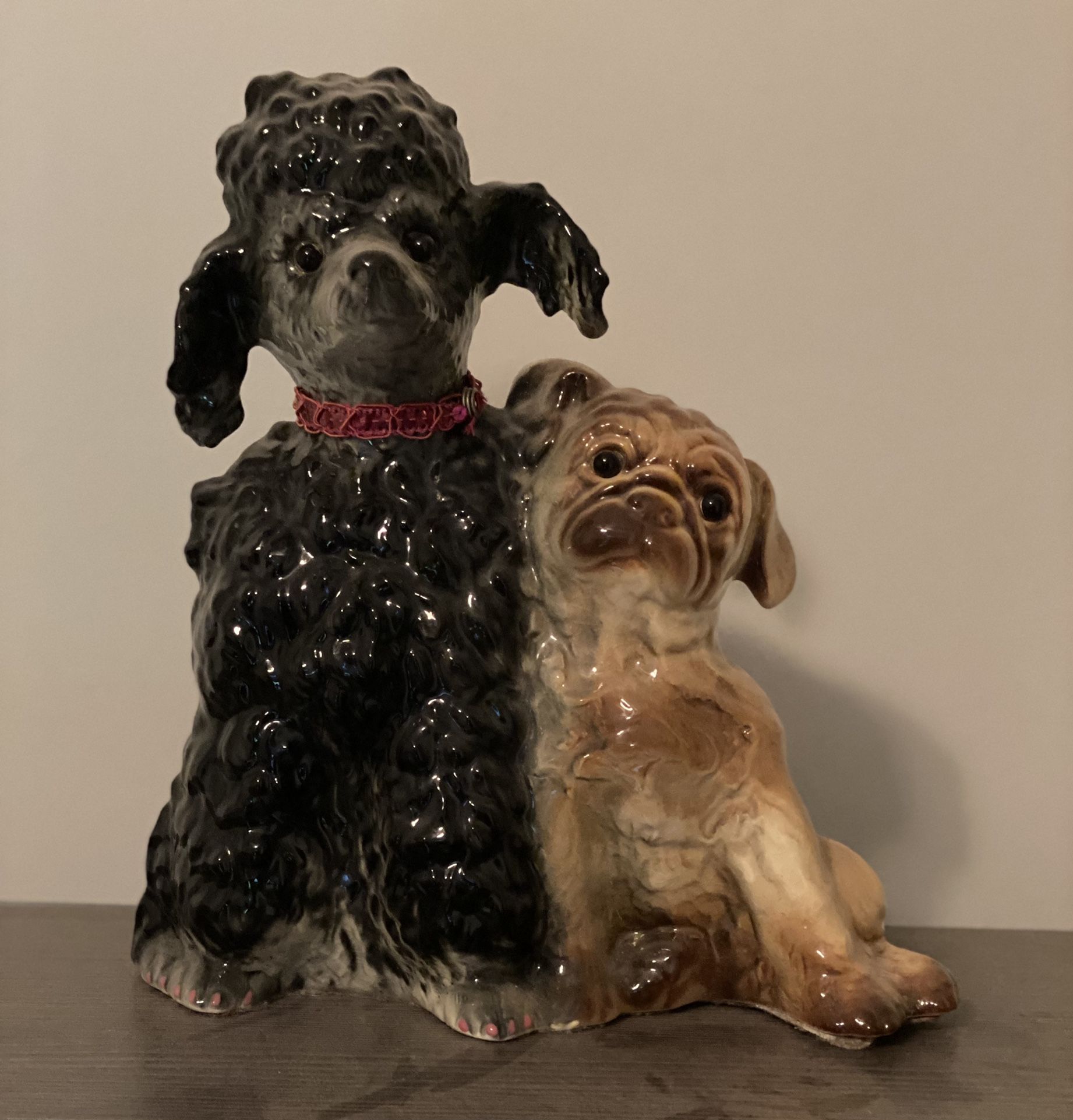 KRON POODLE AND PUG DOG LAMP