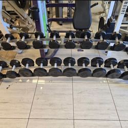 Umax Dumbbells 5-50lbs With Hoist Tier 2 Commercial Grade Dumbbell Storage Rack