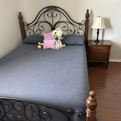 Bed Frame And Nightstand 