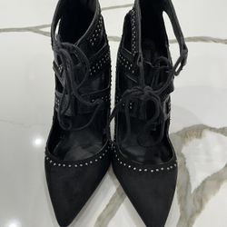 TopShop Lace Up Stilettos with Metal Detailing