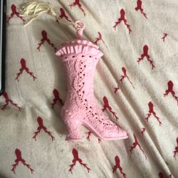 Vintage Avon frilly boot, closet, pomander, pink