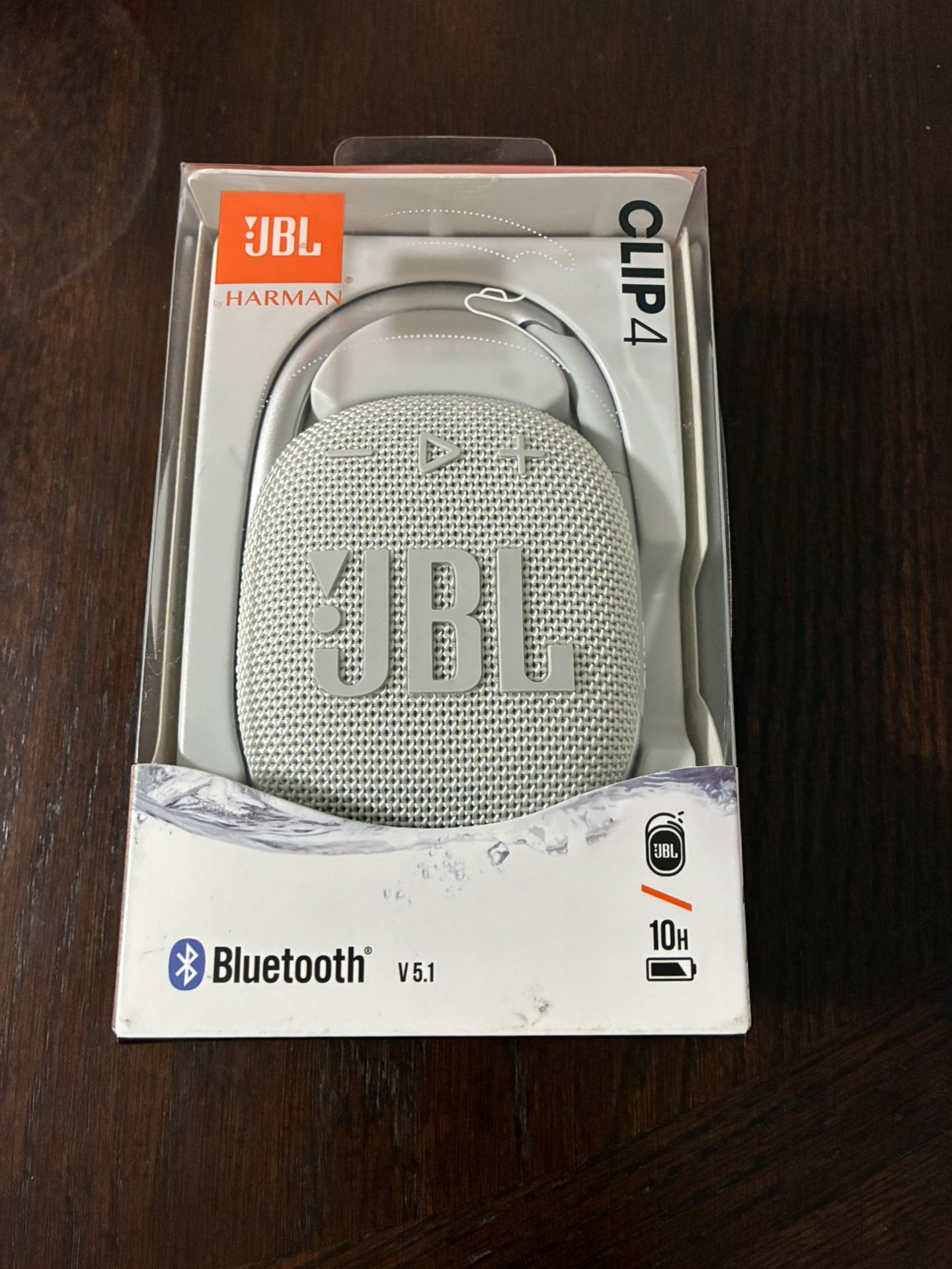 JBL Clip 4 Portable Bluetooth Speaker - Gray
