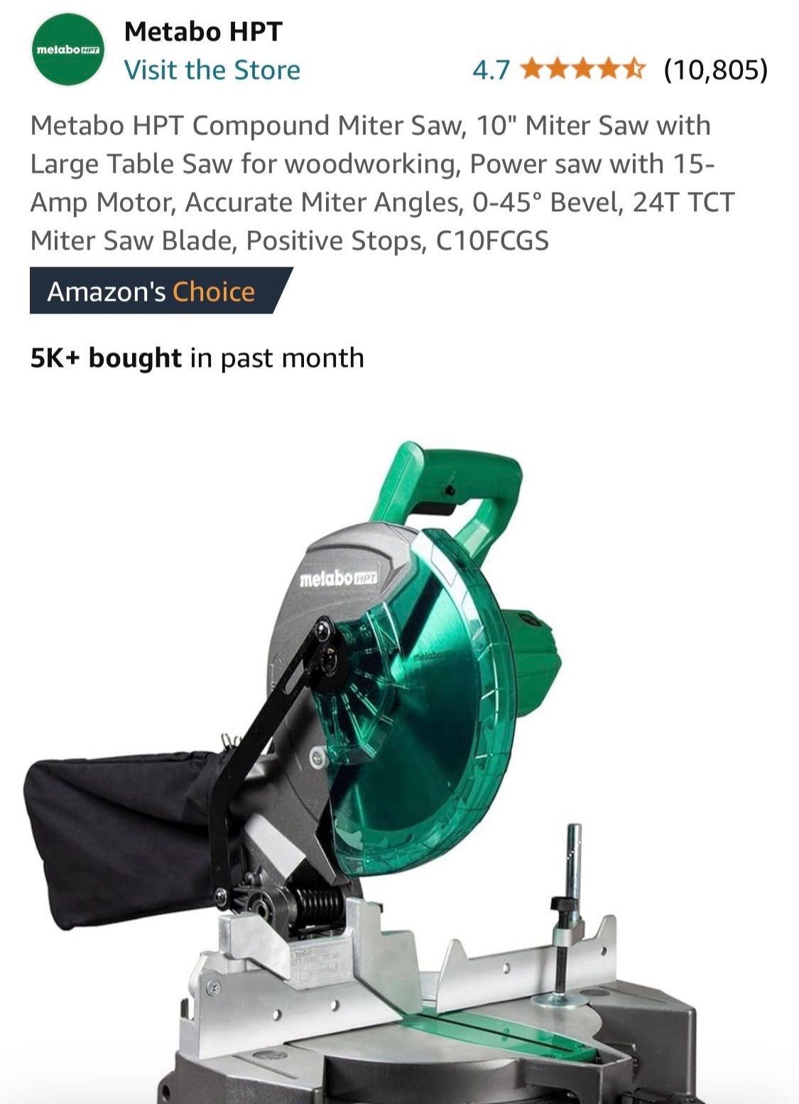 Miter Saw 10”