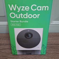 Wyze Cam Outdoor Starter Bundle 1080p HD Indoor Outdoor Wire-Free 
