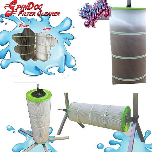 SpinDoc Filter Cleaner for 3, 4 or 6 Inch Swimming Pool Cartridges