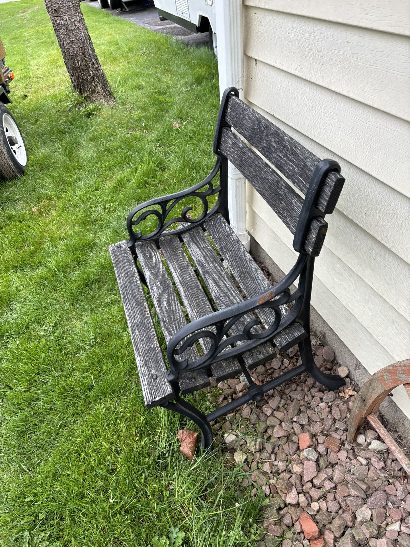 2 Iron Garden Chairs 