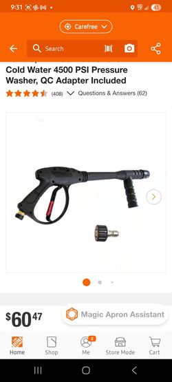 Pressure washer spray gun