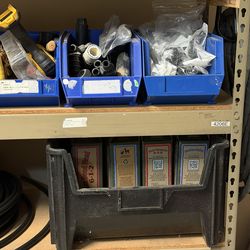 Garage shelf storage bins