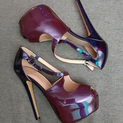 Only Maker Criss Cross Peep Toe 6"heels