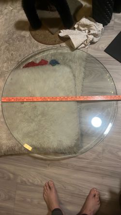 Glass table top 29.75 inches wide 1/2 in thick