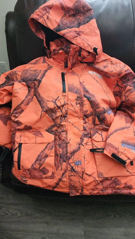Keystone Light Blaze Orange Camo Puffer Jacket (LIMITED EDITION)