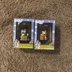 Bluey And Bingo Christmas Ornaments 