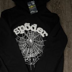 Black And White Sp5der Hoodie