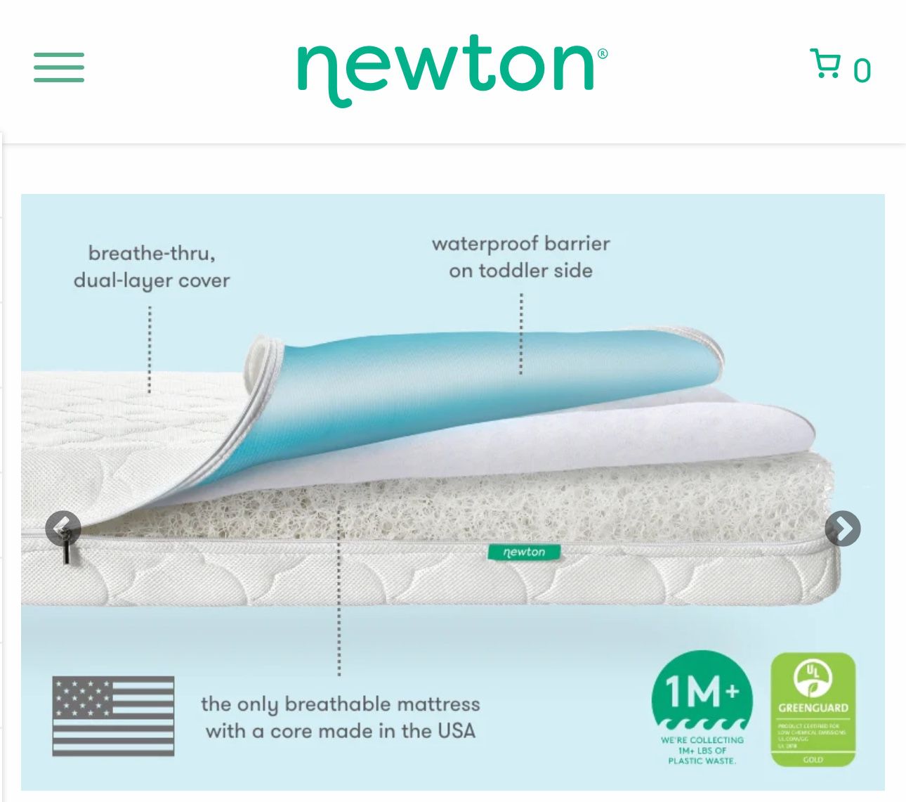 Newton Baby Waterproof Crib Mattress