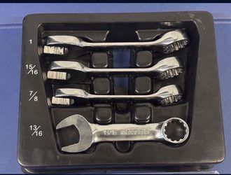 Matco Tools 4 PIECE SAE STUBBY COMBINATION WRENCH SET