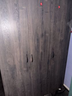 3 door Dark brown wardrobe closet