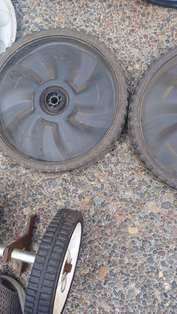 Wheels. Lawn Mower Wheels Could Be Used For Several Different Things