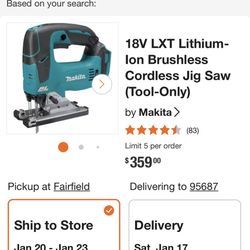 Makita 18v Brushless Jigsaw 