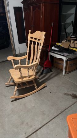 Light Wood Rocking Chair