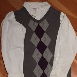 Boys Gymboree Dress Shirt w/sweater Vest