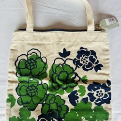 Erin Flett floral, tote bag, new with tags!