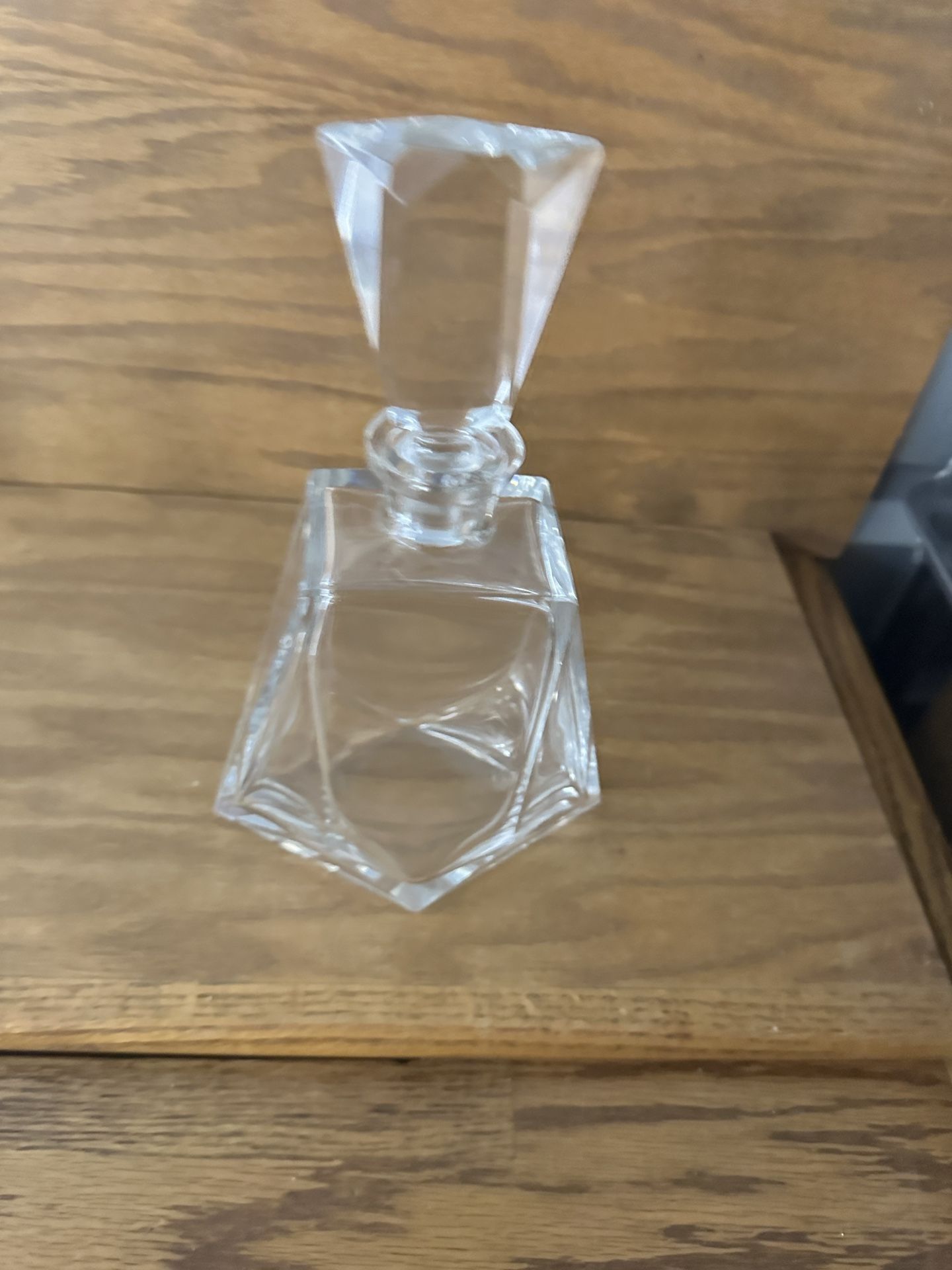 Vintage Modern Fine Crystal Art Glass Decanter by Desna Made in Bohemia Czech