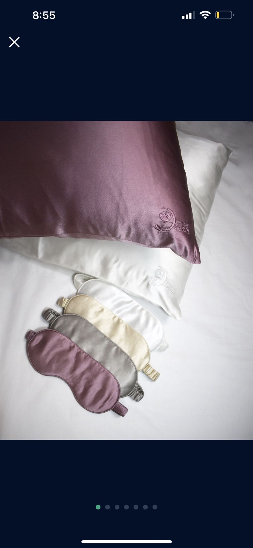 Bundle Silk Pillowcase And EyeMask READ DESCRIPTION