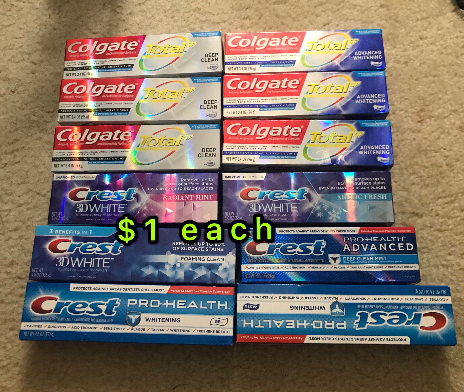 Colgate toothpastes crest toothpastes