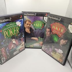 World Championship Poker Lot 1, 2 & All In ( PS2 Sony PlayStation 2 ) - CIB - 