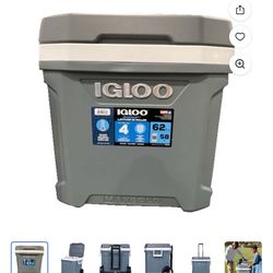 Igloo 62 Quart Maxcold Thermocooler with Locking Telescoping Handle