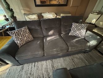 Charcoal Gray Couch Set - Fabric