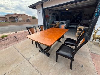 Solid wood dinner table set,can deliver