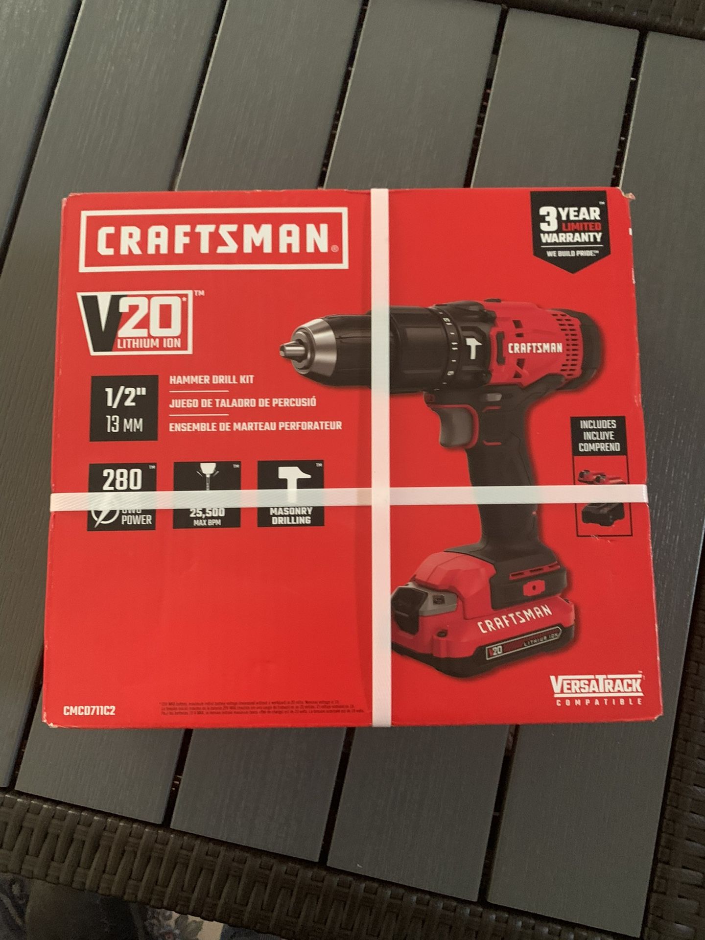 CRAFTSMAN V20 1/2-in 20-volt Max Variable Speed Cordless Hammer Drill (2-Batteries Included