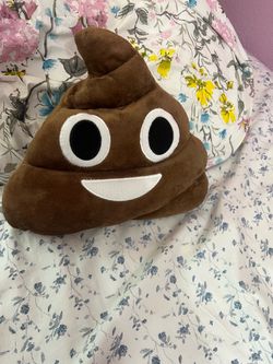 Poop emoji pillow