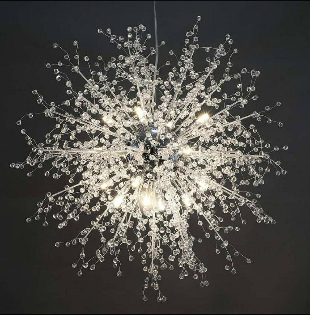 Chandelier Beautiful Elegant 23.5 in Gorgeous Home Light Display New in Box