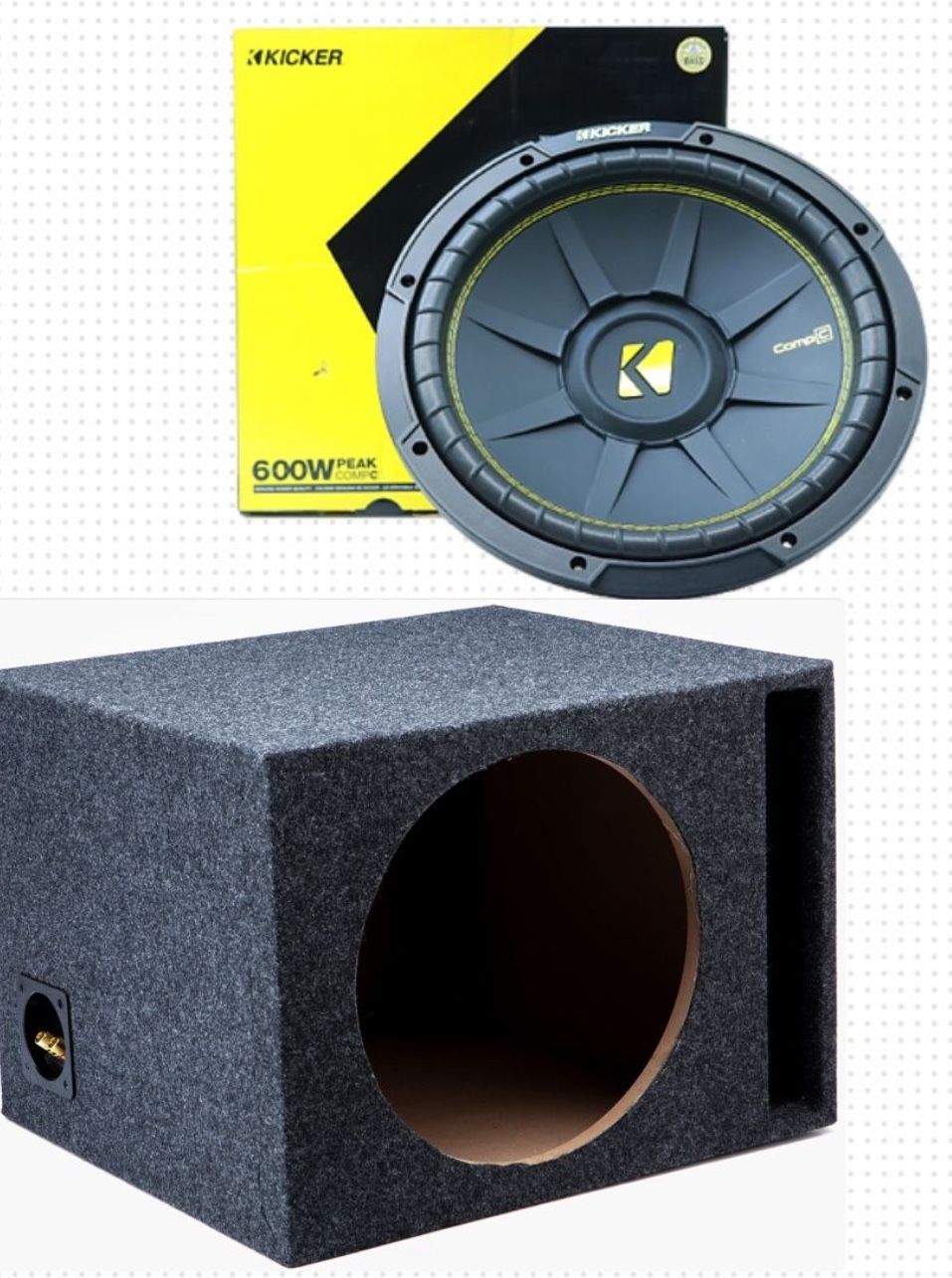 New Kicker Comp12 Subwoofer And Ported Box