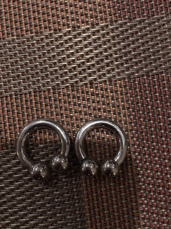 8 gauge sterling silver earrings