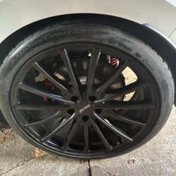 P3A Petrol 19x8 -et32 -5x112 and Continental Extreme Contact Dw06+ 235/35R19 