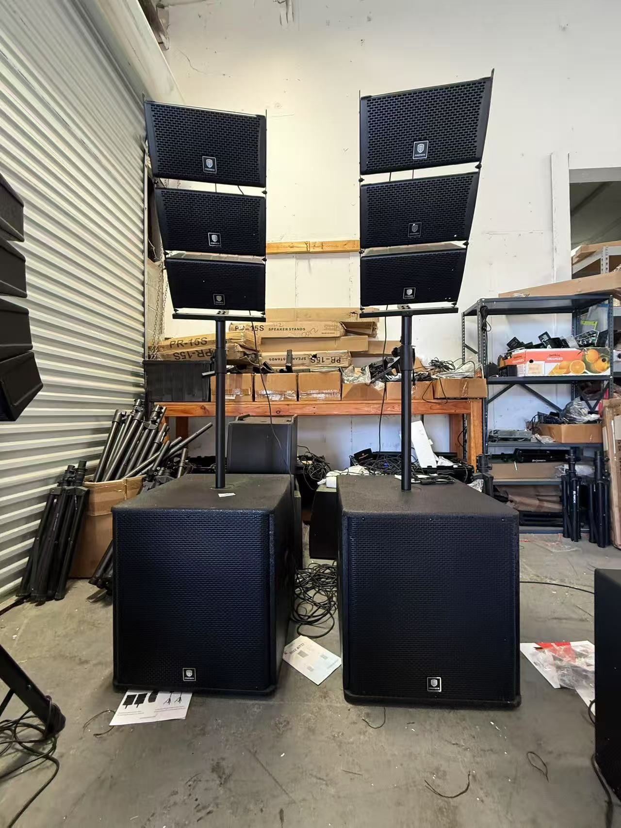 Bluetooth RECK CLUB-8000 18-inch 8000W P.M.P.O Stereo DJ/Powered PA Speaker System Combo Set