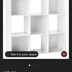 11”9 Cube Organizer White Shelf