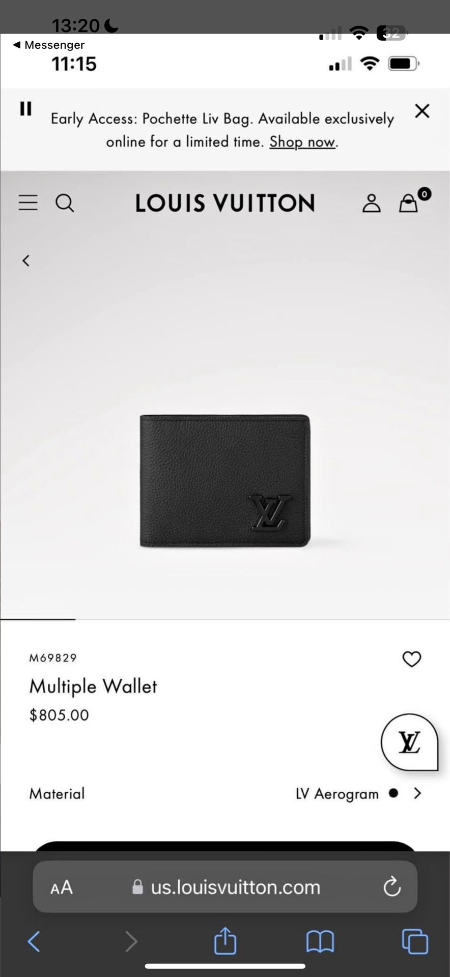 Men’s Louis Vuitton Multiple wallet