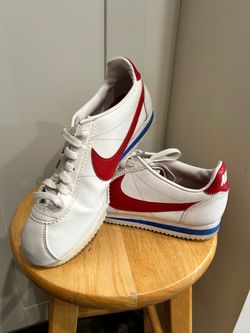Nike Cortez White Red Blue Sneakers 8.5
