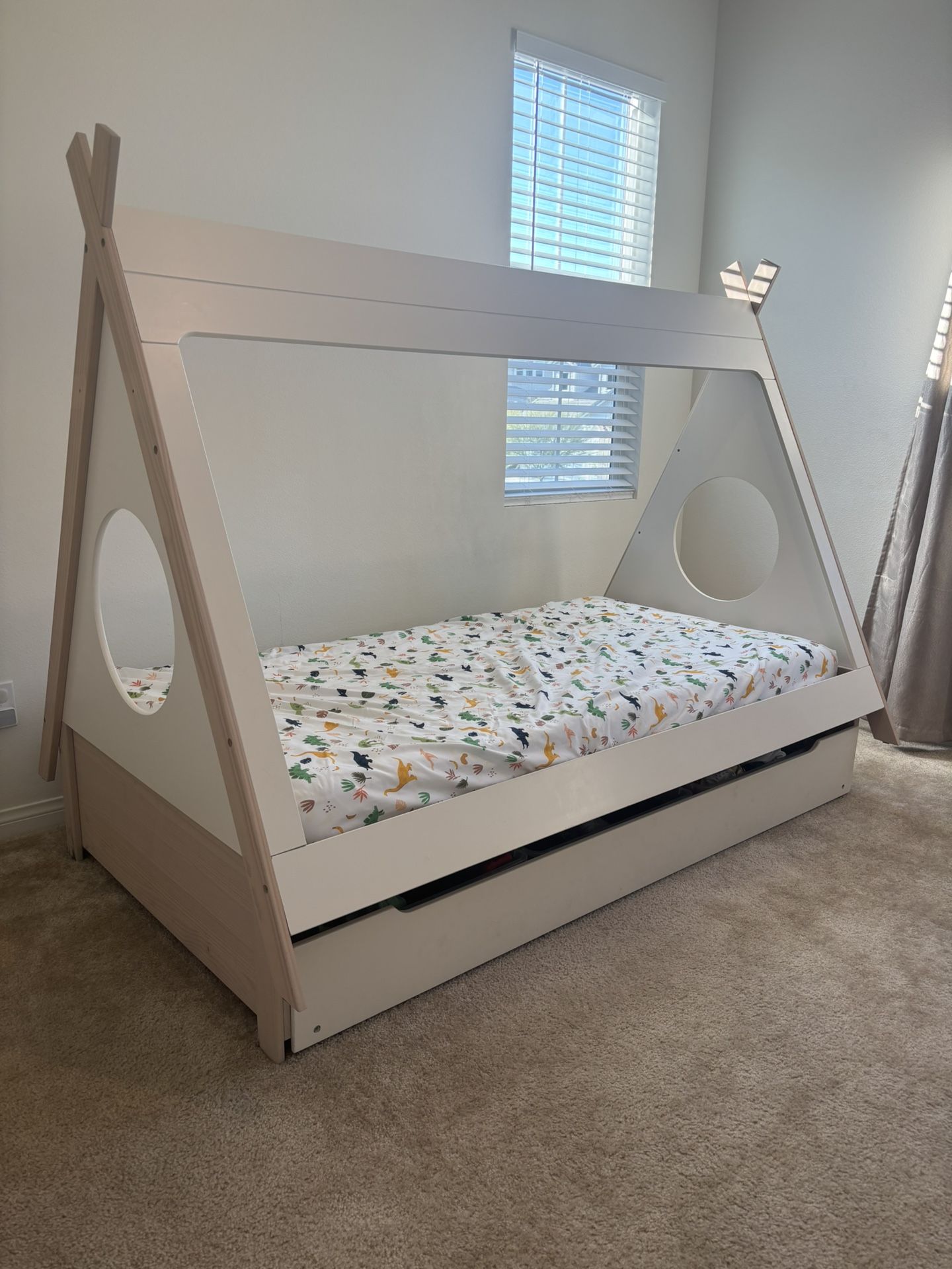 Twin Bed Frame with Trundle
