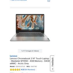 LENOVO CHROME BOOK 3 14” Touch Screen