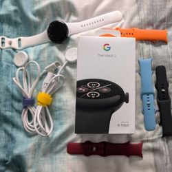 Google Pixel Watch 2 41mm Wifi SHATTERED but Functional Screen; Powers On; SEE DESCRIPTION 
