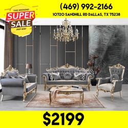 Classic Luxury Sofa Set 3pc - Delivery And Financing Available 